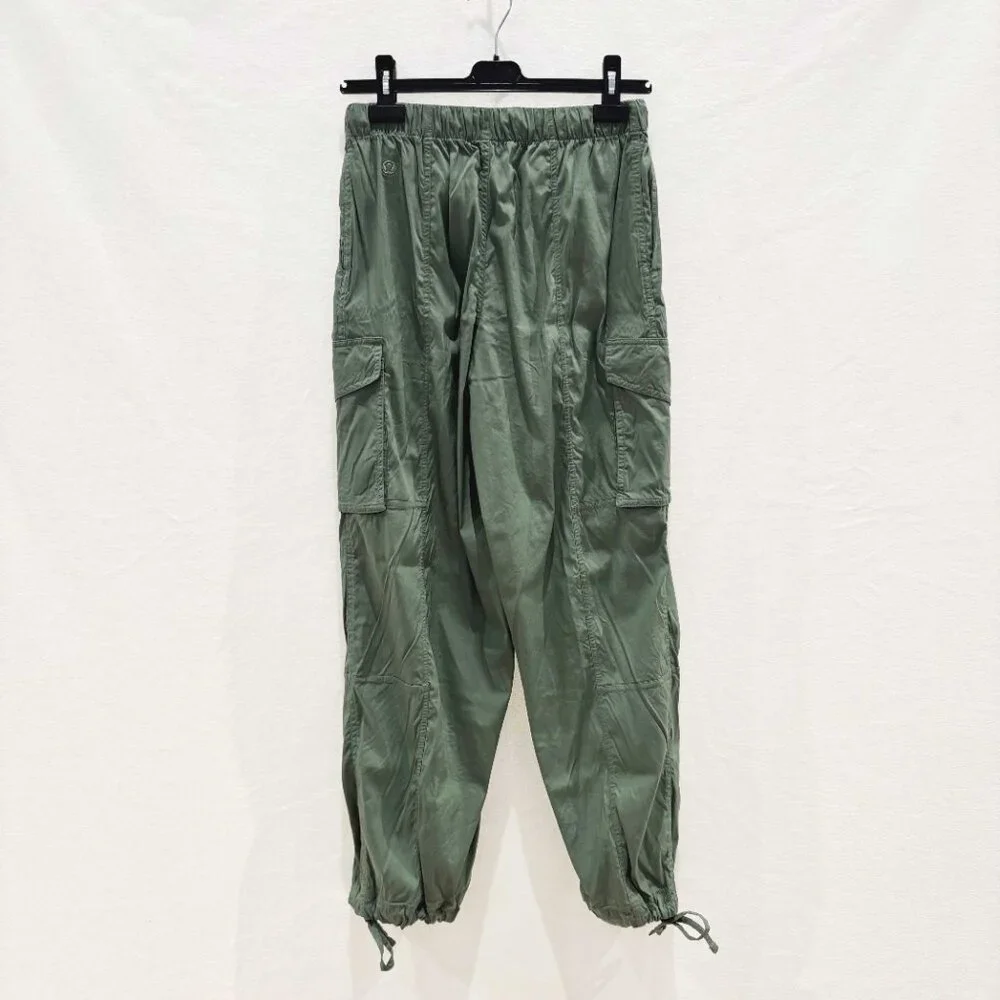 lululemon Grey Eucalyptus Lightweight Adjustable Mid-Rise Cargo Pant size XS - Picture 9 of 16